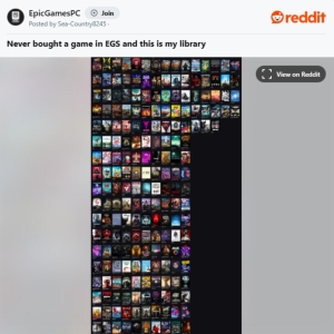 玩家秀出他从Epic免费领取超过200款游戏，你领了多少游戏？
